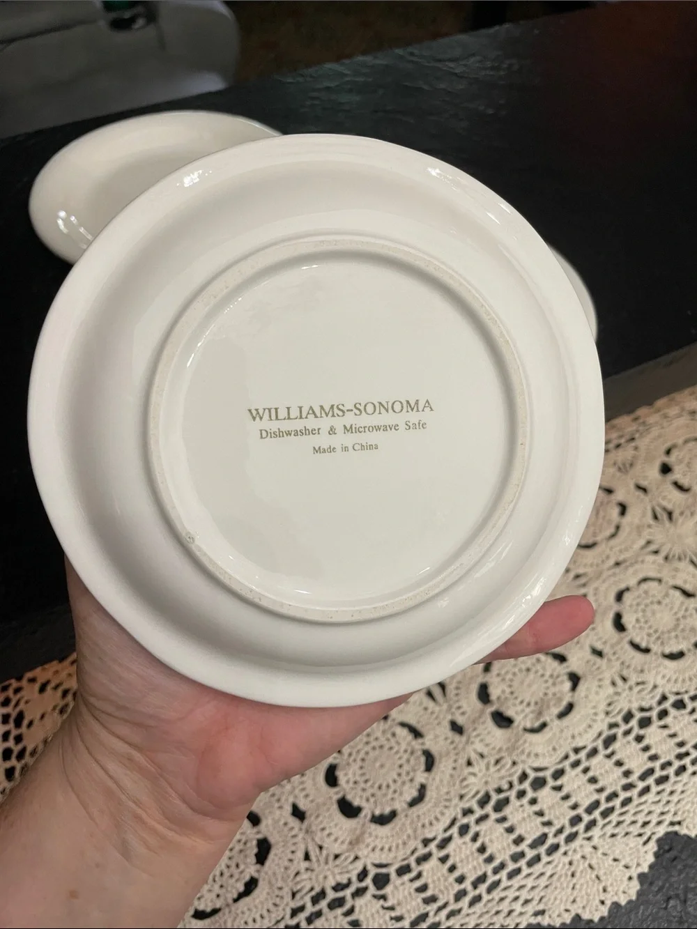 WilliamsSonomaChianti, Porto& Chardonnay White Ceramic Appetizer Plates-Set of 3